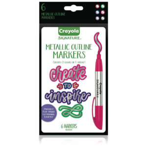 ART SUPPLIES CRAYOLA MARKERS SIGNATURE METTALLIC OUTLINE (6UND)