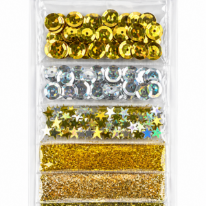 ART SUPPLIES MERLETTO GLITTER GOLD / SILVER SEQUIN