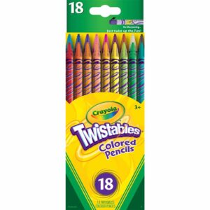 ART SUPPLIES CRAYOLA PENCIL COLOR TWISTABLES (SET/18) (E)