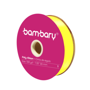 ART SUPPLIES BAMBARY BOW RIBBON 30 mm x 100 yd GOLDEN
