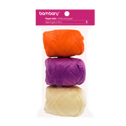 ART SUPPLIES BAMBARY PAPER RAFFIA 3,5 cm x 10 m A/S BAG x 3 UNT MULTICOLOR SET 3..