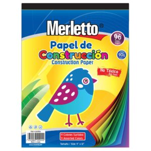 ART SUPPLIES MERLETTO PAPER CONSTRUCTION 9"X12" 96PC