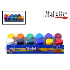 ART SUPPLIES MERLETTO POSTER PAINT 12 COLORS 20ML