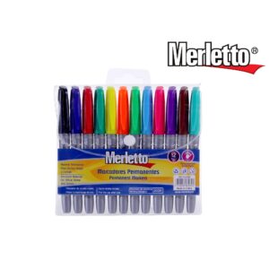 ART SUPPLIES MERLETTO MARKER ASSORTED PERMANENT  12P