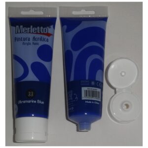 ART SUPPLIES MERLETTO PAINT ACRYLIC BLUE 75ML
