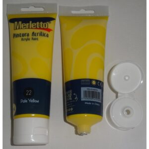 ART SUPPLIES MERLETTO PAINT  ACRYLIC YELLOW 75ML