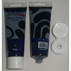 ART SUPPLIES MERLETTO PAINT ACRYLIC BLACK