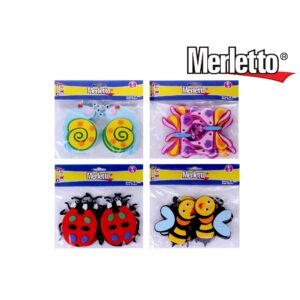 ART SUPPLIES MERLETTO PAINT ACRYLIC FOAM SHAPES 384BAGS/CTN, 4PCS