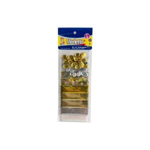 ART SUPPLIES MERLETTO GLITTER GOLD / SILVER SEQUIN