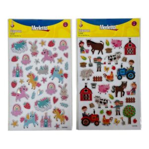 ART SUPPLIES MERLETTO STICKER STICKER SIZE : 210*140MM PACKING. SIZE 250*1 288PCS/CTN