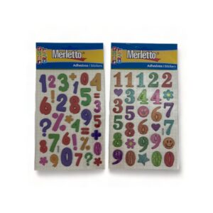 ART SUPPLIES MERLETTO STICKER SHEET LASER FOIL/PUFFY