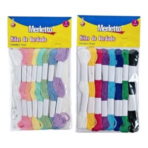 ART SUPPLIES MERLETTO THREAD EMBROIDERY  288BAGS/CTN 8PCS