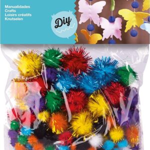 ART SUPPLIES POM POM GLOSSY COLORS 78PCS