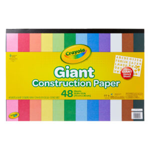 ART SUPPLIES CRAYOLA GIANT CONSTRUCTION PAPER WITH STENCIL ..(18''X12'')