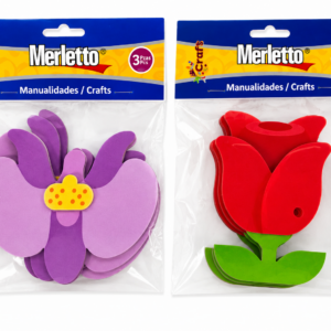 ART SUPPLIES MERLETTO STICKERS FOAM 3PCS