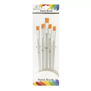 ART SUPPLIES PAINT BRUSH ANGELS CRAFT 5PK FLAT TIP