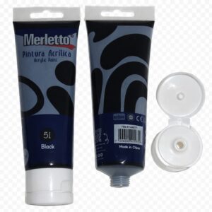 ART SUPPLIES MERLETTO PAINT ACRYLIC BLACK