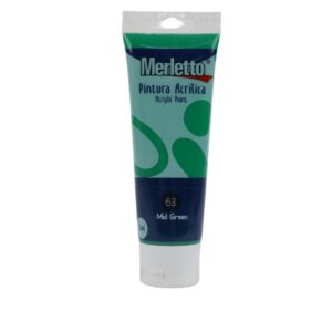ART SUPPLIES MERLETTO PAINT ACRYLIC GREEN 75ML