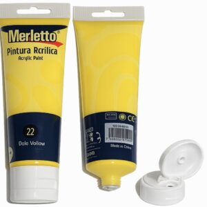 ART SUPPLIES MERLETTO PAINT  ACRYLIC YELLOW 75ML
