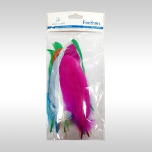 ART SUPPLIES FEATHERS ANGELS ..PINK/RED/VIOLET/GREEN