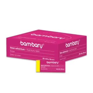 ART SUPPLIES BAMBARY NEON ERASER SIZE 20X54X10MM TPR PB BOX 30UNT