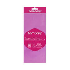 ART SUPPLIES BAMBARY PAPER TISSUE 50 x 70 cm A/S BAG x 3 UNT MEDIUM MAGENTA
