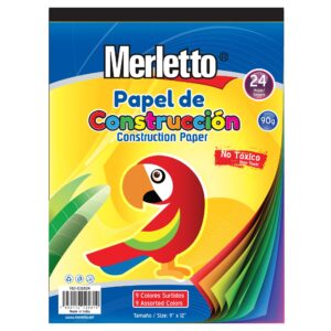 ART SUPPLIES MERLETTO PAPER CONSTRUCTION 9"X12" 24PC