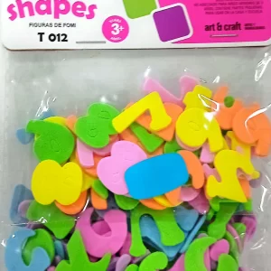 ART SUPPLIES STUDMARK FOAM SHAPES NUMBERS 52PCS