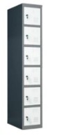 FURNITURE LOCKER IGO 6-DOORS 6-TIER STEEL H1800*W380*D450MM