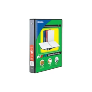 BINDER VIEW BAZIC 3 RING 1/2" BLACK W/POCKETS