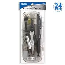 BAZIC MATH TOOL SETS 9 PCS