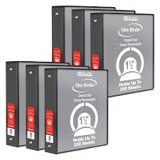 BINDER VIEW BAZIC 3 RING 1 1/2" BLACK W/POCKETS