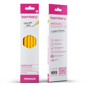 ART SUPPLIES BAMBARY PENCILS TRI GRAPHITE 7"X2.20 MM HB BOX 12UNT