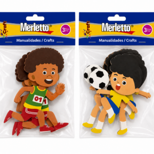 ART SUPPLIES MERLETTO STICKERS FOAM SOCCER & RACE