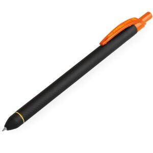 RETRACTABLE PENTEL ENERGEL ROLLER PEN KURO ORANGE INK 0.7MM
