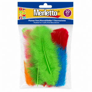 ART SUPPLIES MERLETTO FEATHERS CRAFT 20PCS 15CM