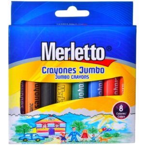 ART SUPPLIES MERLETTO JUMBO CRAYONS 8PCS
