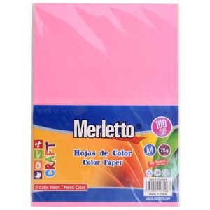 ART SUPPLIES MERLETTO SET OF 100 SHEETS ASSORTED BASIC COLORS