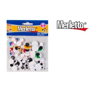 ART SUPPLIES MERLETTO ASSORTED MOVABLE EYES 64PCS