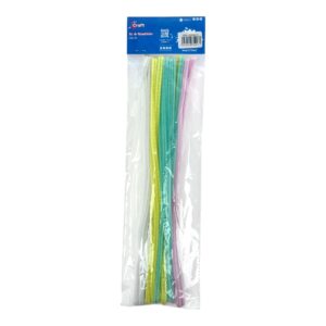 ART SUPPLIES MERLETTO 30-PIECE PIPE CLEANER SET, 6MM, 30CM 5 ASSORTED PASTEL COLORS