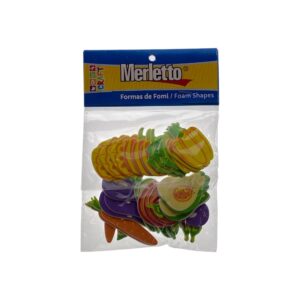 ART SUPPLIES MERLETTO FOMI STICKER 33PCS VEGETABLES AND FRUITS