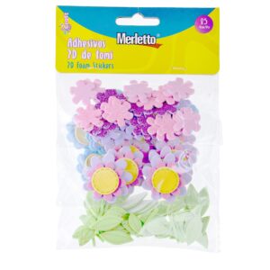ART SUPPLIES MERLETTO FOAM ADHESIVE 85PCS FLOWERS PETALS AND STEMS