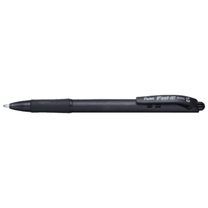 RETRACTABLE PENTEL BALLPOINT PEN BLACK INK 1.0MM