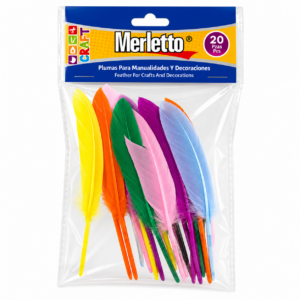 ART SUPPLIES MERLETTO CRAFT FEATHERS 20PCS 15CM