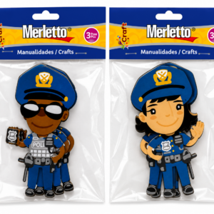 ART SUPPLIES MERLETTO STICKERS FOAM POLICE