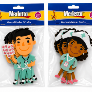 ART SUPPLIES MERLETTO STICKERS FOAM NURSES