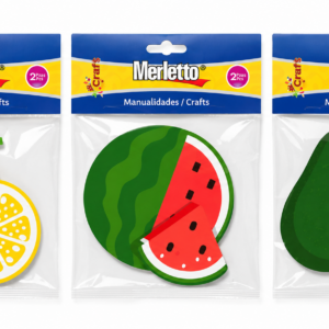 ART SUPPLIES MERLETTO STICKERS 2PCS FOAM IN OPP BAG WITH HEADER CARD P