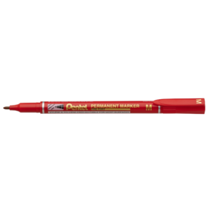 MARKER PENTEL PERMANENT FINE POINT RED INK