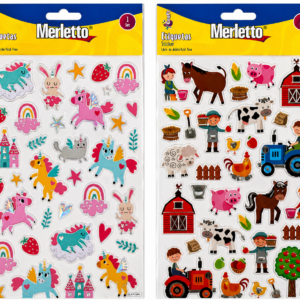 ART SUPPLIES MERLETTO STICKER STICKER SIZE : 210*140MM PACKING. SIZE 250*1 288PCS/CTN