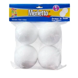 ART SUPPLIES MERLETTO STYROFO 72BAGS/CTN, 4PCS 6.5CM